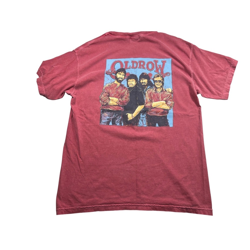 Old Row Country Comfort Colors Large Red Pocket T Shirt Western Graphic Tee